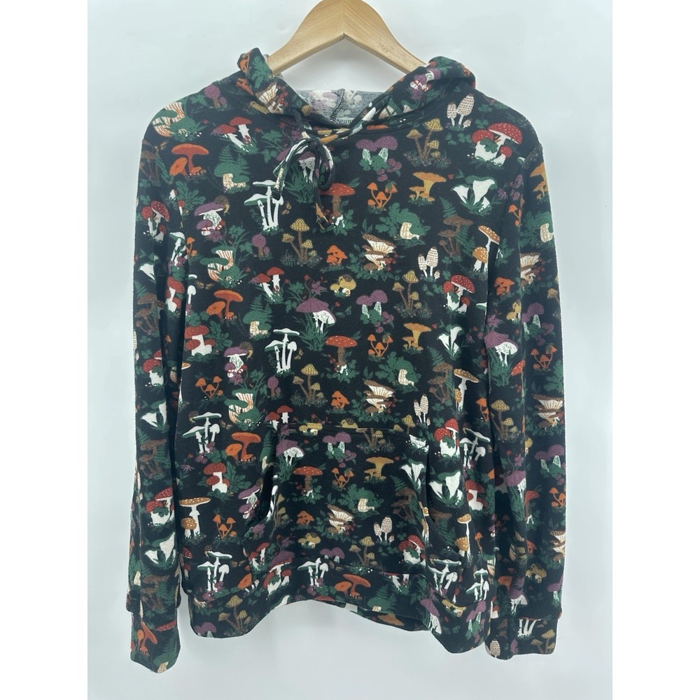 L.A. Soul Womens Hoodie M Whimsical Mushroom Boho Hippie Fairycore Soft SS34